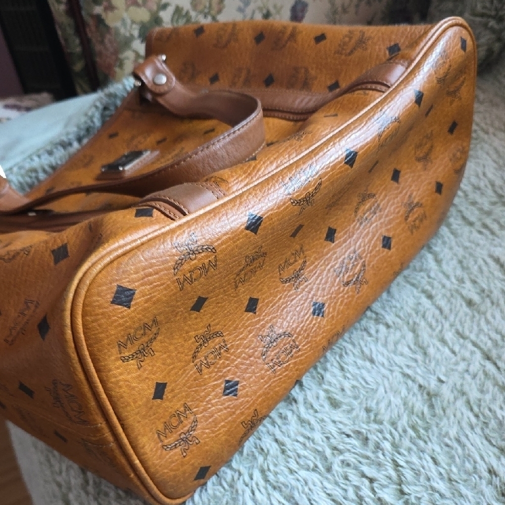 MCM Cognac Visetos Tote Bag - Picture 11 of 14